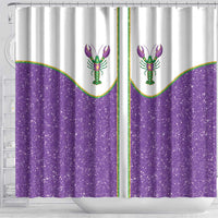 Mardi Gras Crawfish Shower Curtain Western Yoke Glitter Style