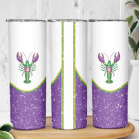 Mardi Gras Crawfish Skinny Tumbler Western Yoke Glitter Style