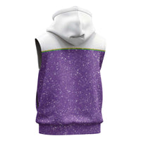 Mardi Gras Crawfish Sleeveless Zip Hoodie Western Yoke Glitter Style