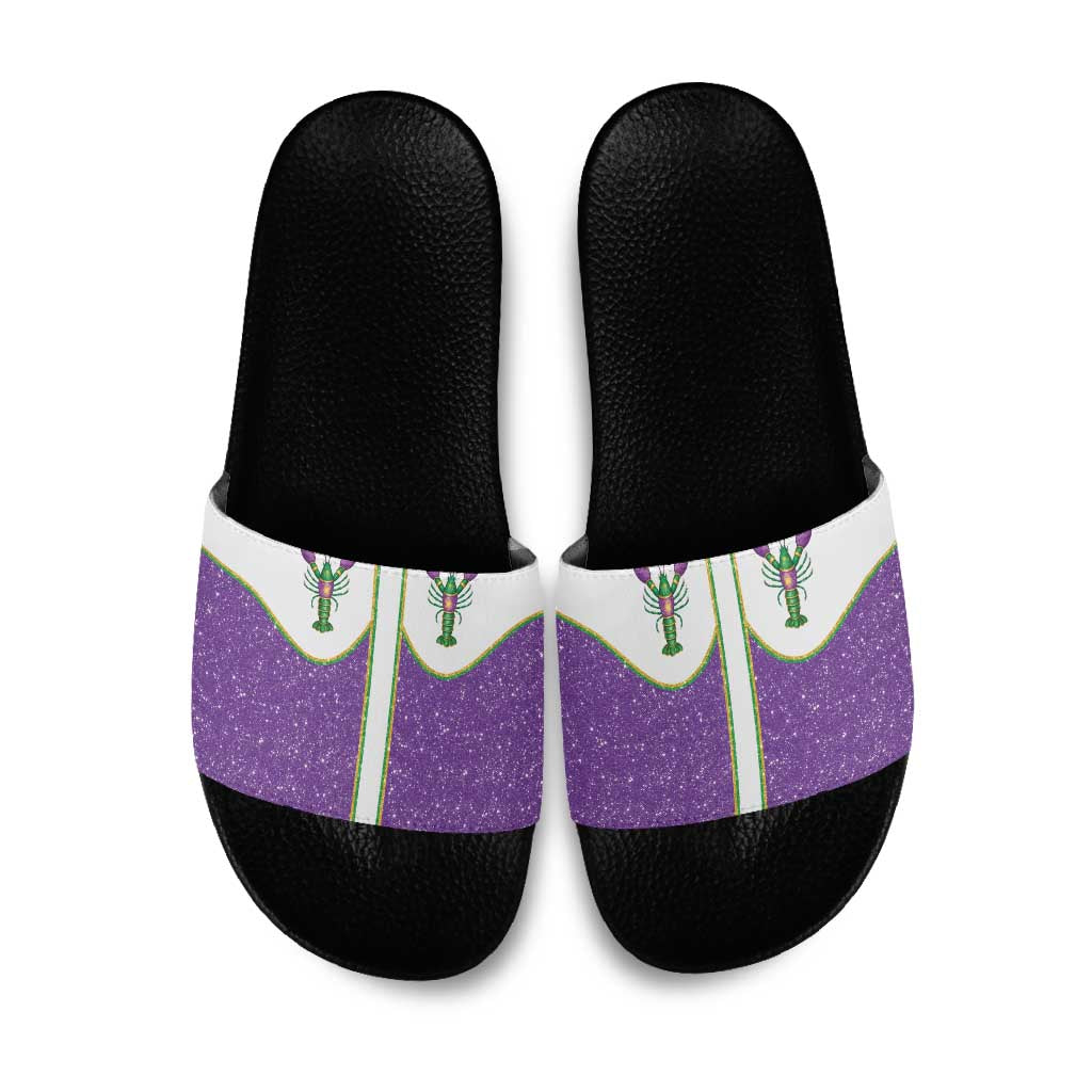 Mardi Gras Crawfish Slide Sandals Western Yoke Glitter Style