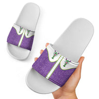 Mardi Gras Crawfish Slide Sandals Western Yoke Glitter Style