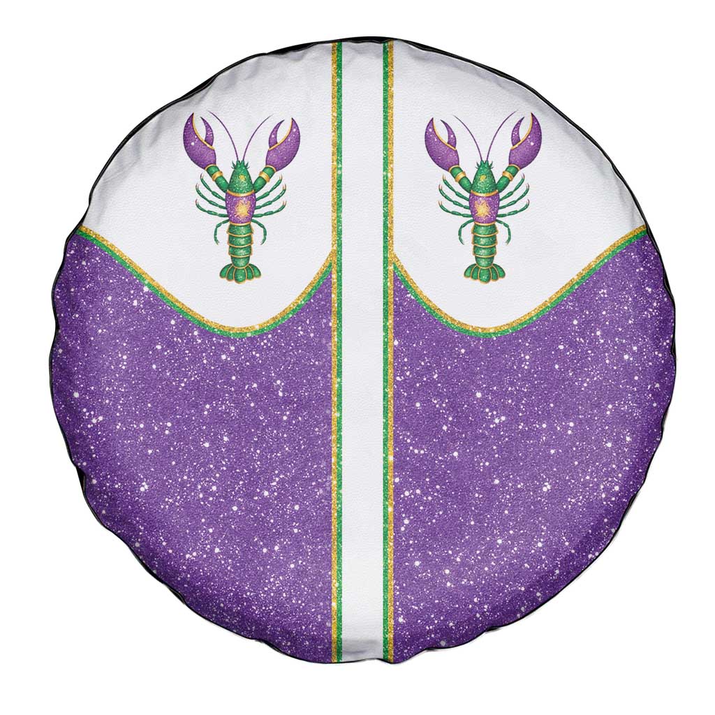 Mardi Gras Crawfish Spare Tire Cover Western Yoke Glitter Style