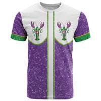 Mardi Gras Crawfish T Shirt Western Yoke Glitter Style