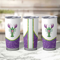 Mardi Gras Crawfish Tumbler Cup Western Yoke Glitter Style