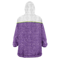 Mardi Gras Crawfish Wearable Blanket Hoodie Western Yoke Glitter Style