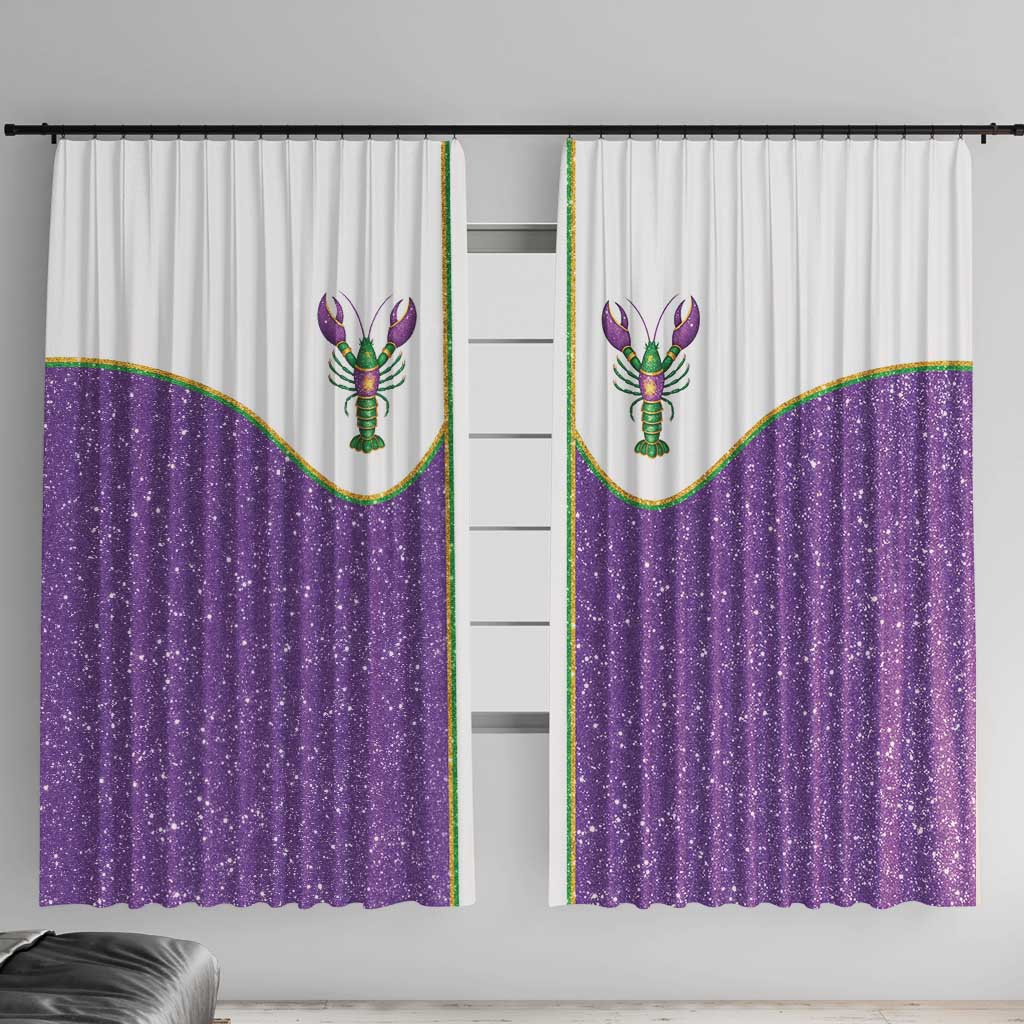 Mardi Gras Crawfish Window Curtain Western Yoke Glitter Style