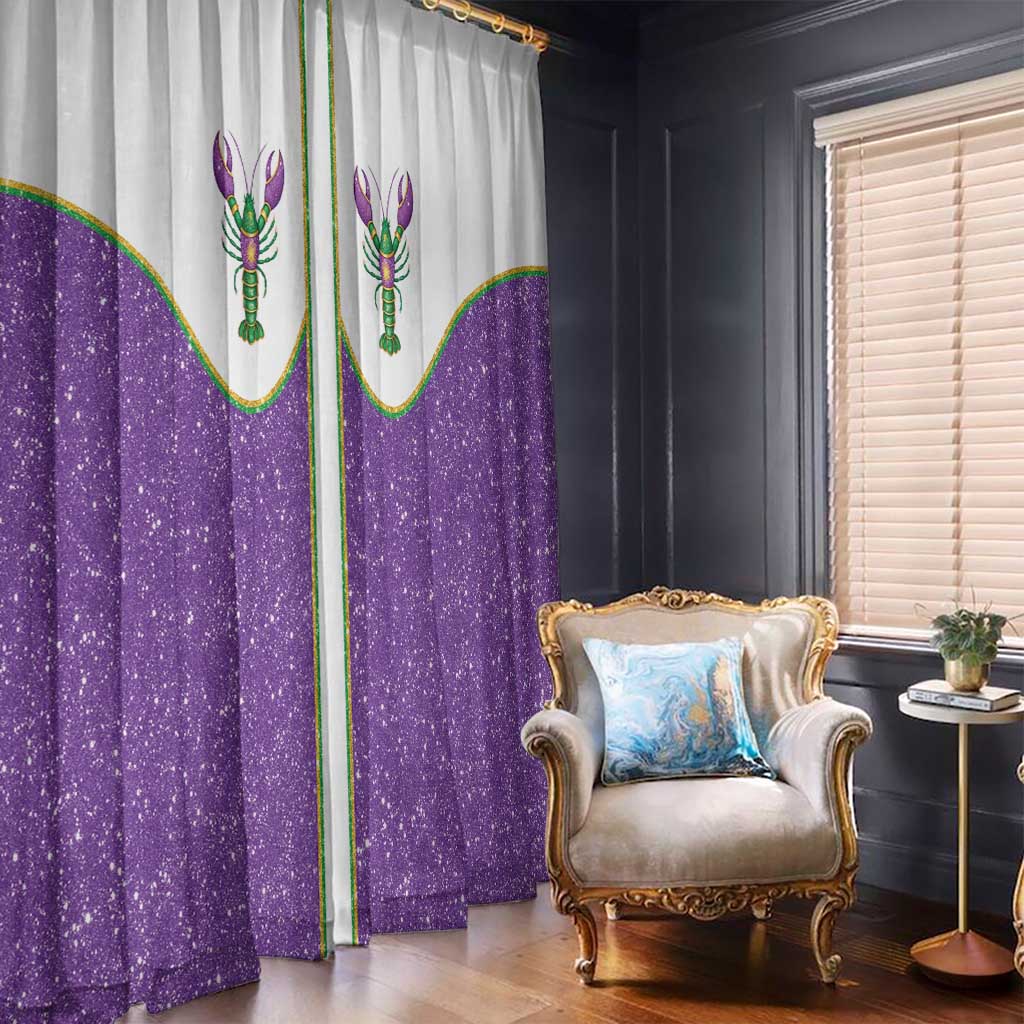 Mardi Gras Crawfish Window Curtain Western Yoke Glitter Style
