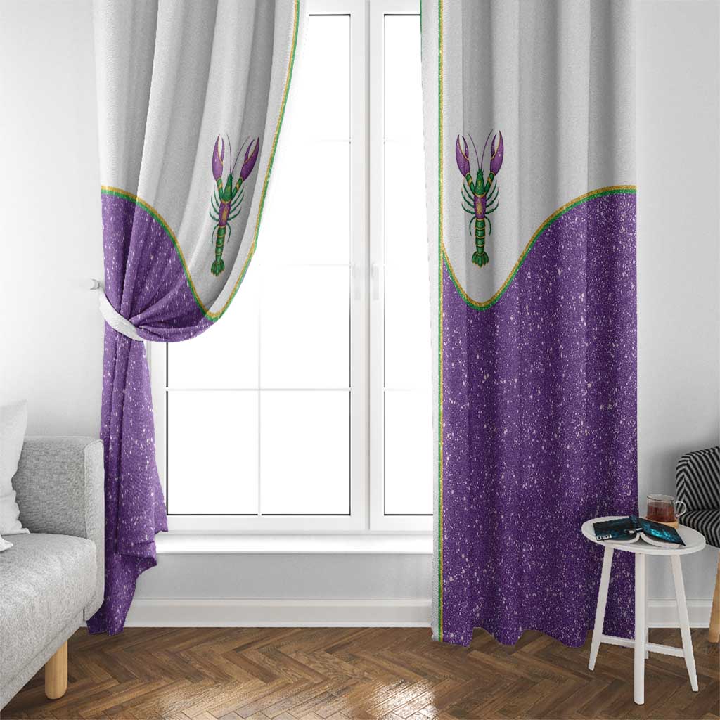 Mardi Gras Crawfish Window Curtain Western Yoke Glitter Style