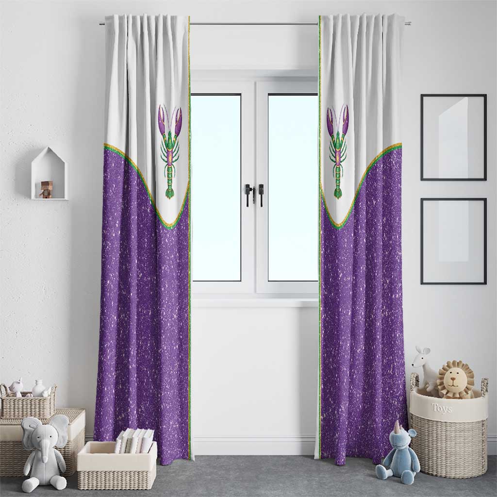Mardi Gras Crawfish Window Curtain Western Yoke Glitter Style