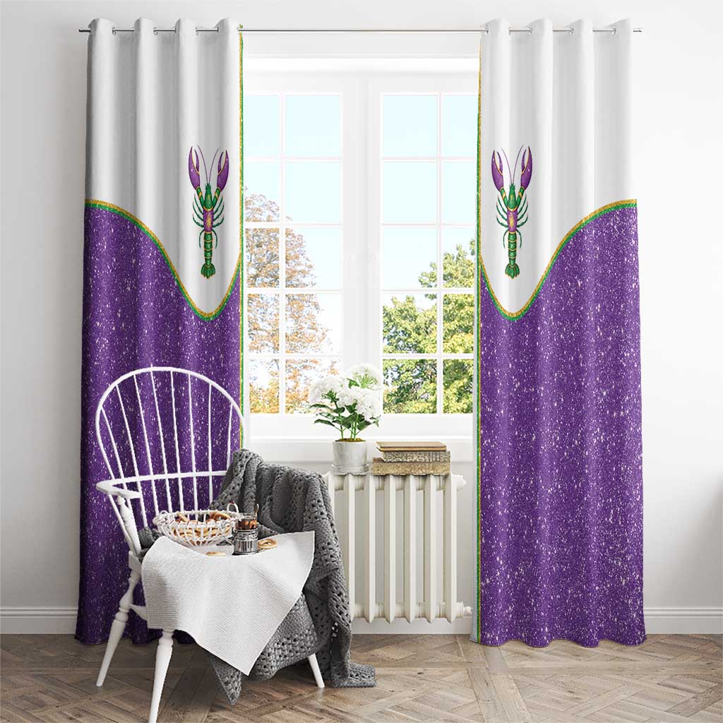 Mardi Gras Crawfish Window Curtain Western Yoke Glitter Style