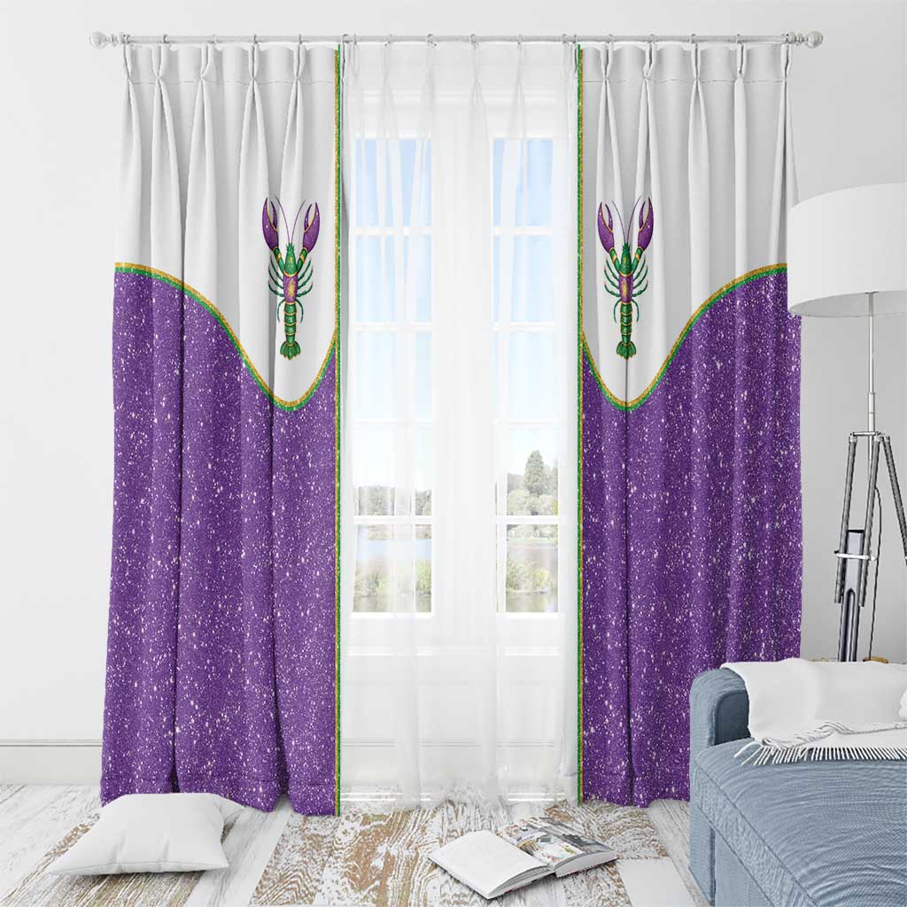 Mardi Gras Crawfish Window Curtain Western Yoke Glitter Style