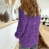 Mardi Gras Crawfish Women Casual Shirt Western Yoke Glitter Style