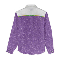 Mardi Gras Crawfish Women Casual Shirt Western Yoke Glitter Style