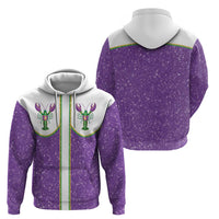 Mardi Gras Crawfish Zip Hoodie Western Yoke Glitter Style