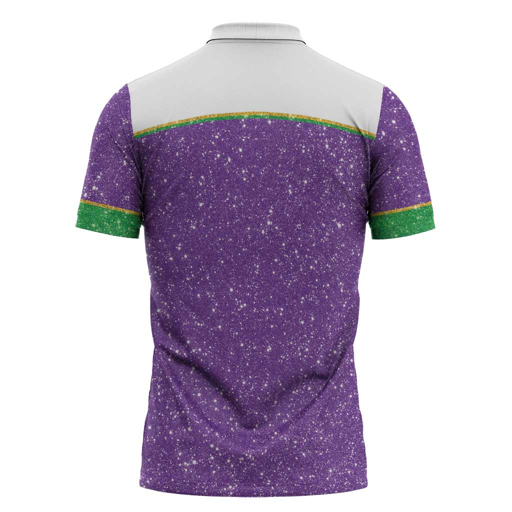 Mardi Gras Crawfish Zipper Polo Shirt Western Yoke Glitter Style