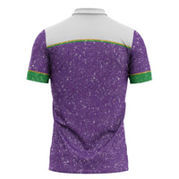 Mardi Gras Crawfish Zipper Polo Shirt Western Yoke Glitter Style