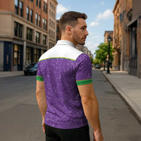 Mardi Gras Crawfish Zipper Polo Shirt Western Yoke Glitter Style