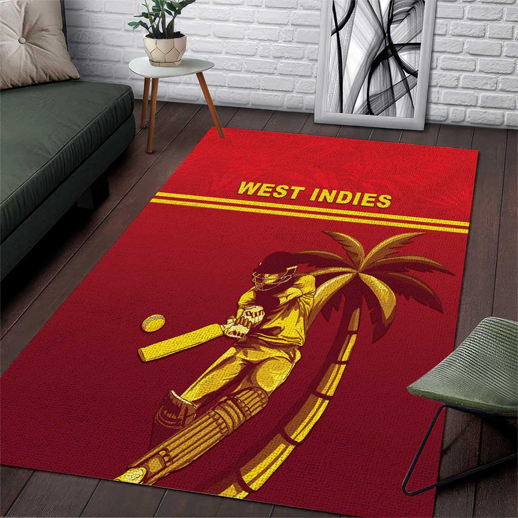 West Indies Cricket Area Rug Vintage Style