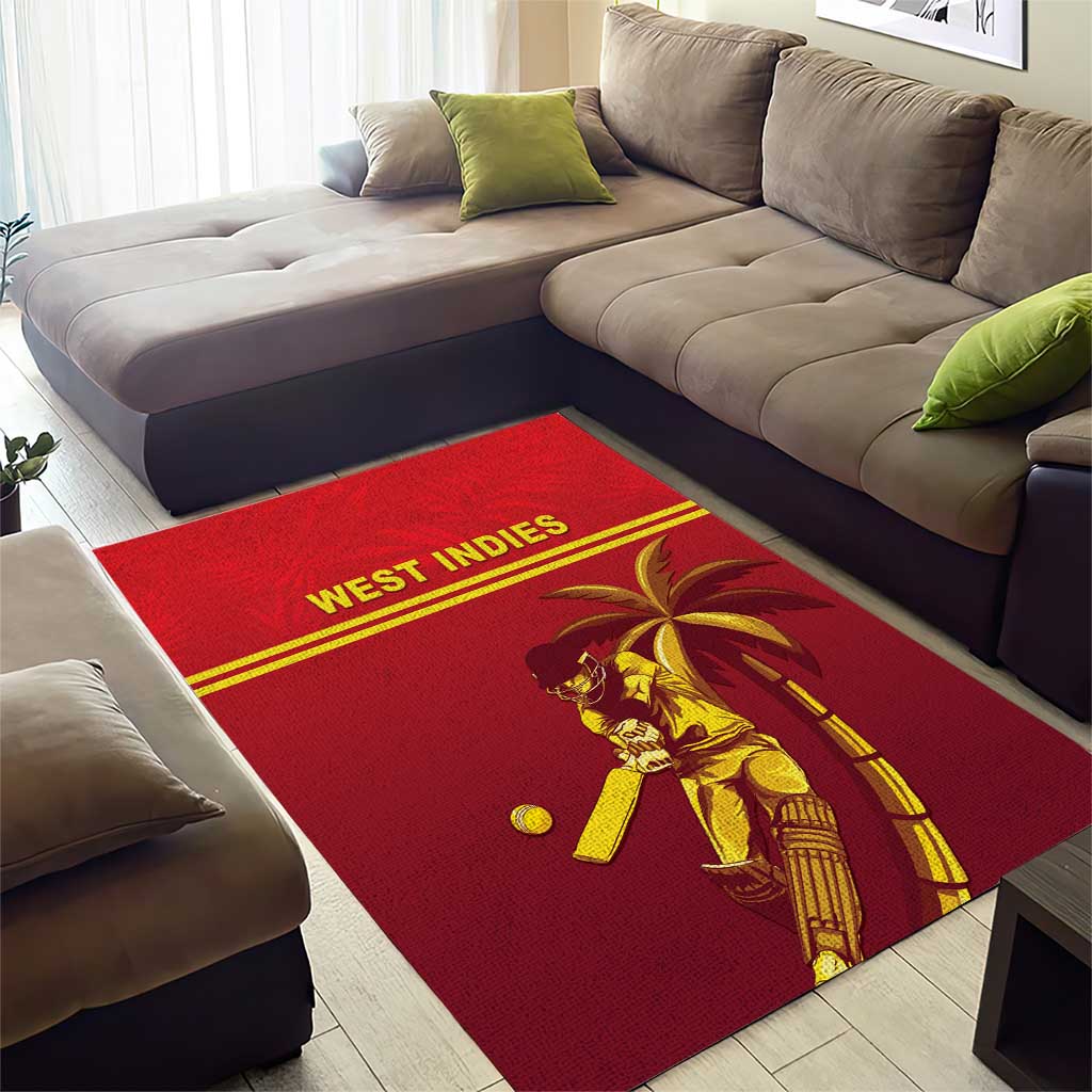 West Indies Cricket Area Rug Vintage Style