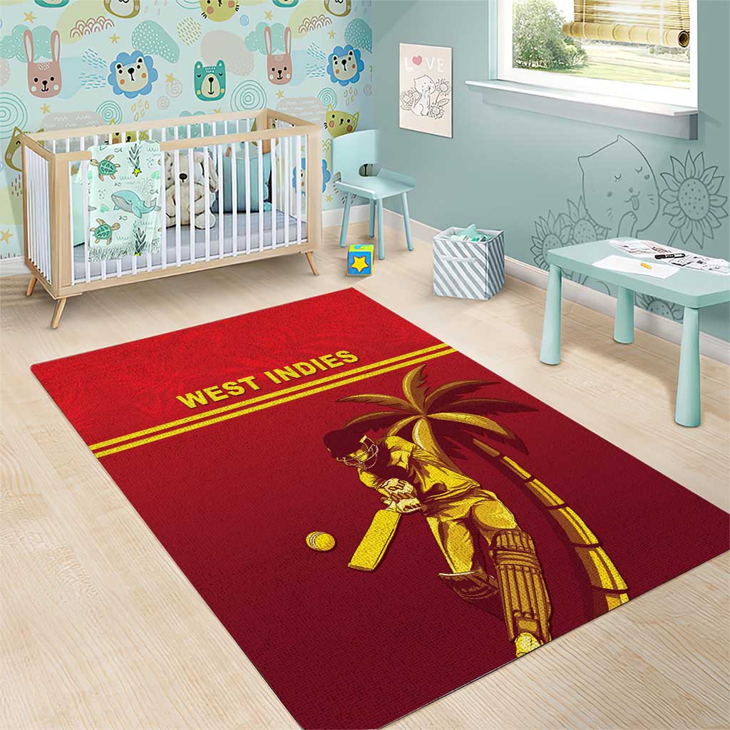 West Indies Cricket Area Rug Vintage Style