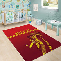 West Indies Cricket Area Rug Vintage Style