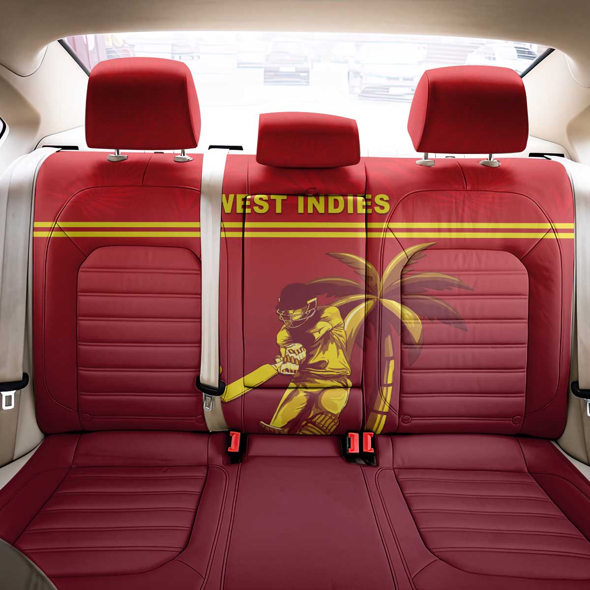 West Indies Cricket Back Car Seat Cover Vintage Style