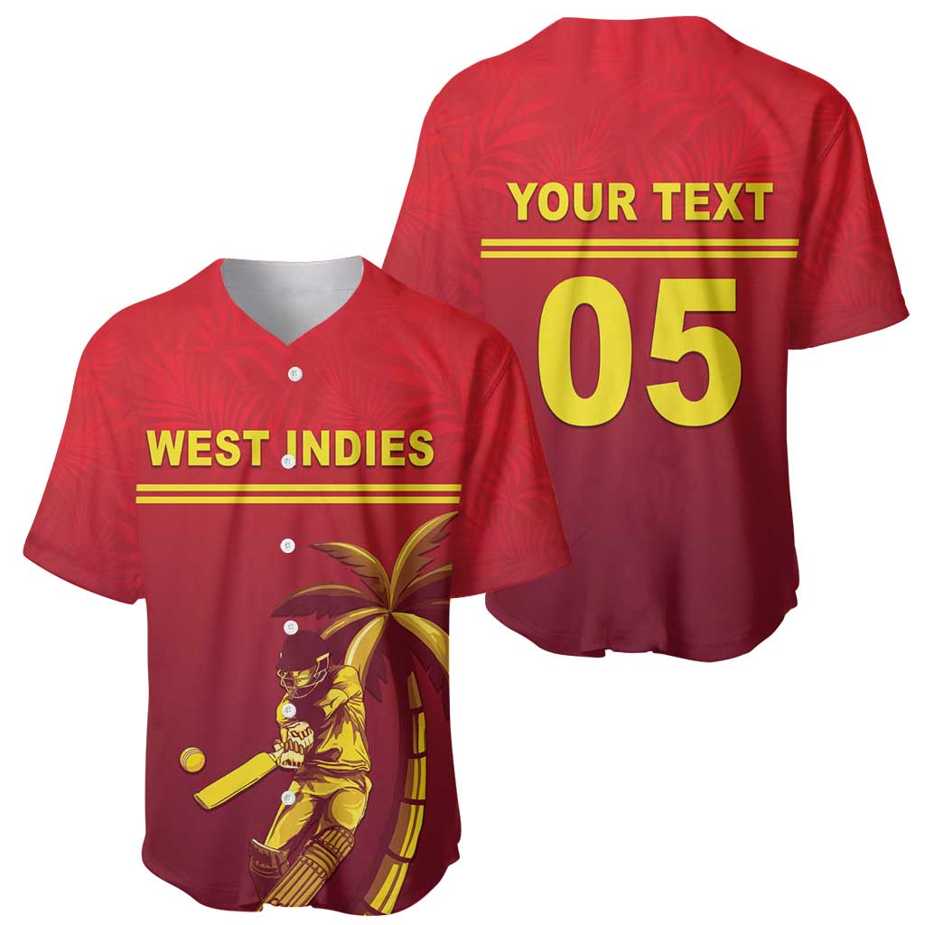 Custom West Indies Cricket Baseball Jersey Vintage Style