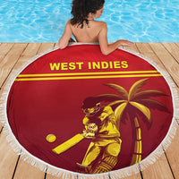 West Indies Cricket Beach Blanket Vintage Style
