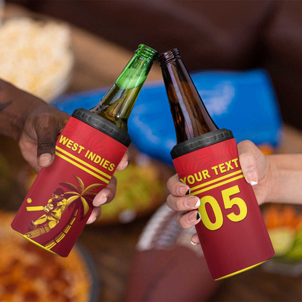 Custom West Indies Cricket 4 in 1 Can Cooler Tumbler Vintage Style