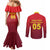 Custom West Indies Cricket Couples Matching Mermaid Dress and Long Sleeve Button Shirt Vintage Style