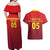 Custom West Indies Cricket Couples Matching Off Shoulder Maxi Dress and Hawaiian Shirt Vintage Style