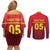 Custom West Indies Cricket Couples Matching Off Shoulder Short Dress and Long Sleeve Button Shirt Vintage Style