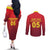 Custom West Indies Cricket Couples Matching Off The Shoulder Long Sleeve Dress and Long Sleeve Button Shirt Vintage Style