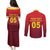 Custom West Indies Cricket Couples Matching Puletasi and Long Sleeve Button Shirt Vintage Style