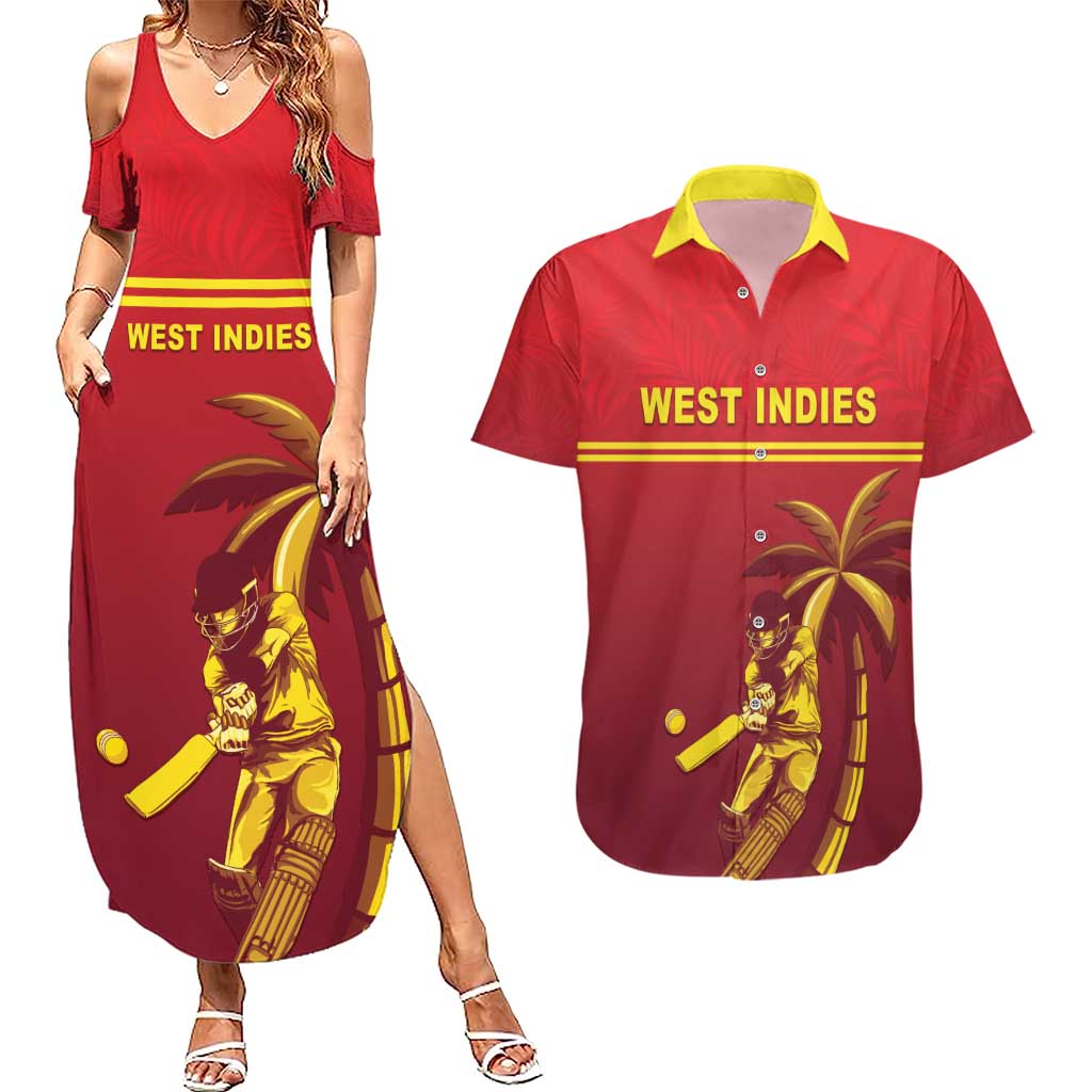 Custom West Indies Cricket Couples Matching Summer Maxi Dress and Hawaiian Shirt Vintage Style