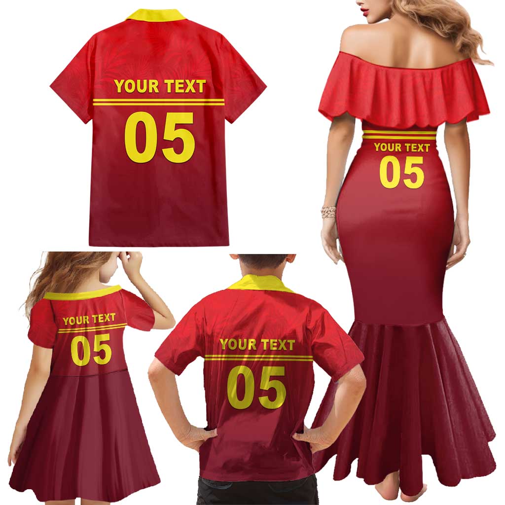 Custom West Indies Cricket Family Matching Mermaid Dress and Hawaiian Shirt Vintage Style