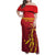 Custom West Indies Cricket Family Matching Off Shoulder Maxi Dress and Hawaiian Shirt Vintage Style