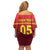 Custom West Indies Cricket Family Matching Off Shoulder Short Dress and Hawaiian Shirt Vintage Style
