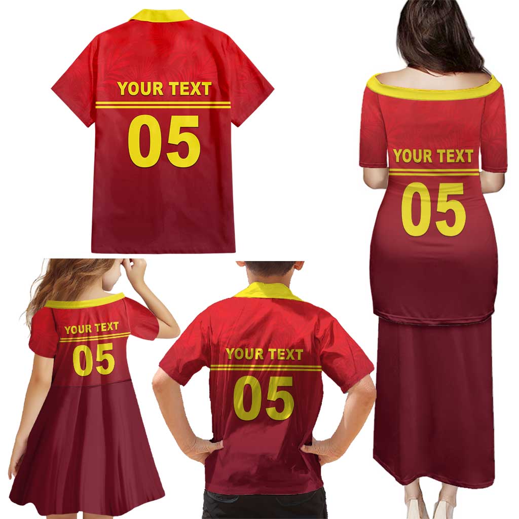 Custom West Indies Cricket Family Matching Puletasi and Hawaiian Shirt Vintage Style