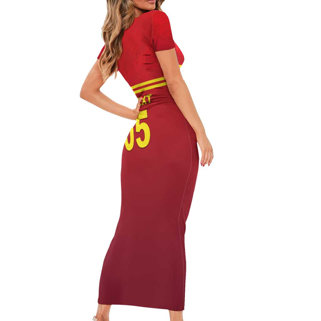 Custom West Indies Cricket Family Matching Short Sleeve Bodycon Dress and Hawaiian Shirt Vintage Style
