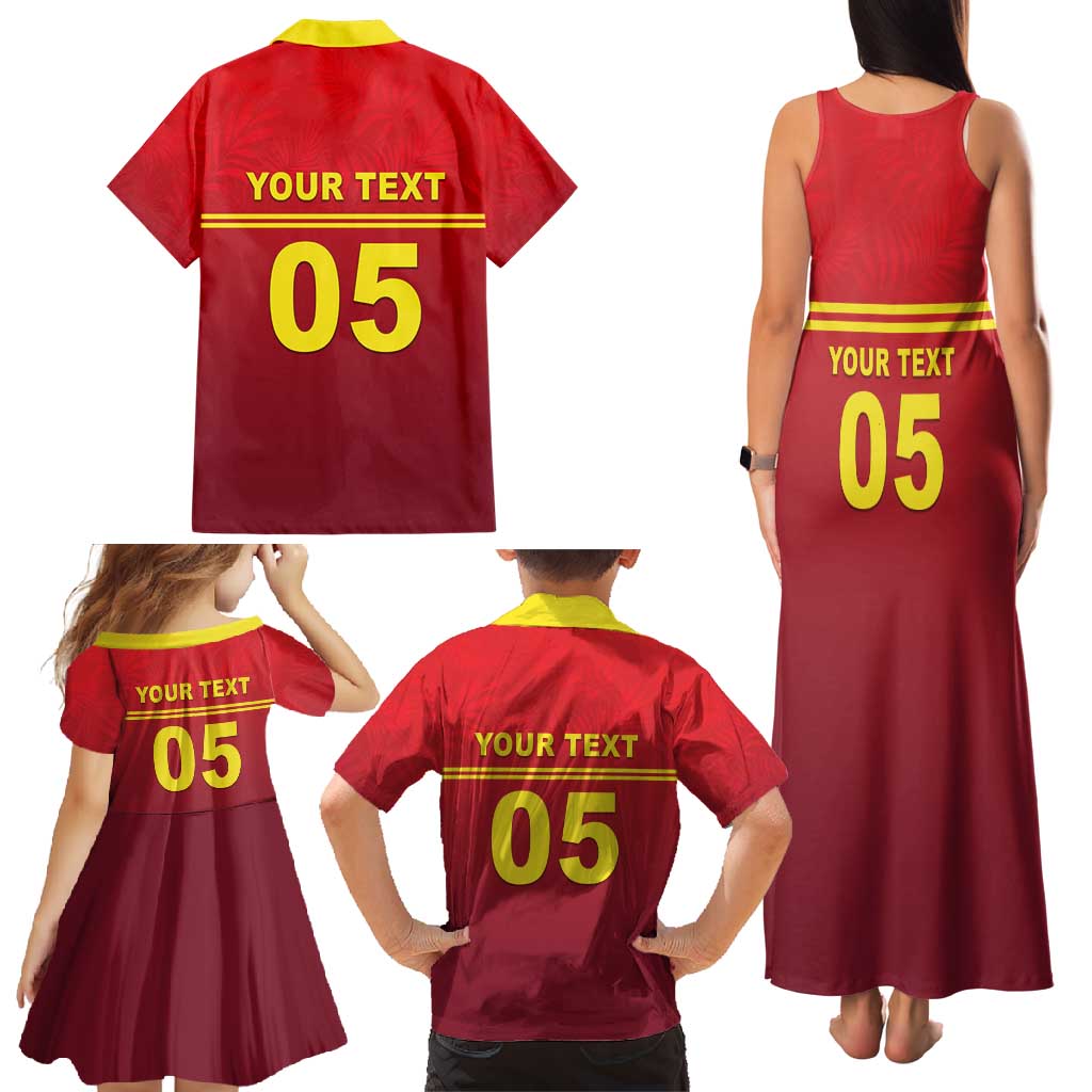 Custom West Indies Cricket Family Matching Tank Maxi Dress and Hawaiian Shirt Vintage Style