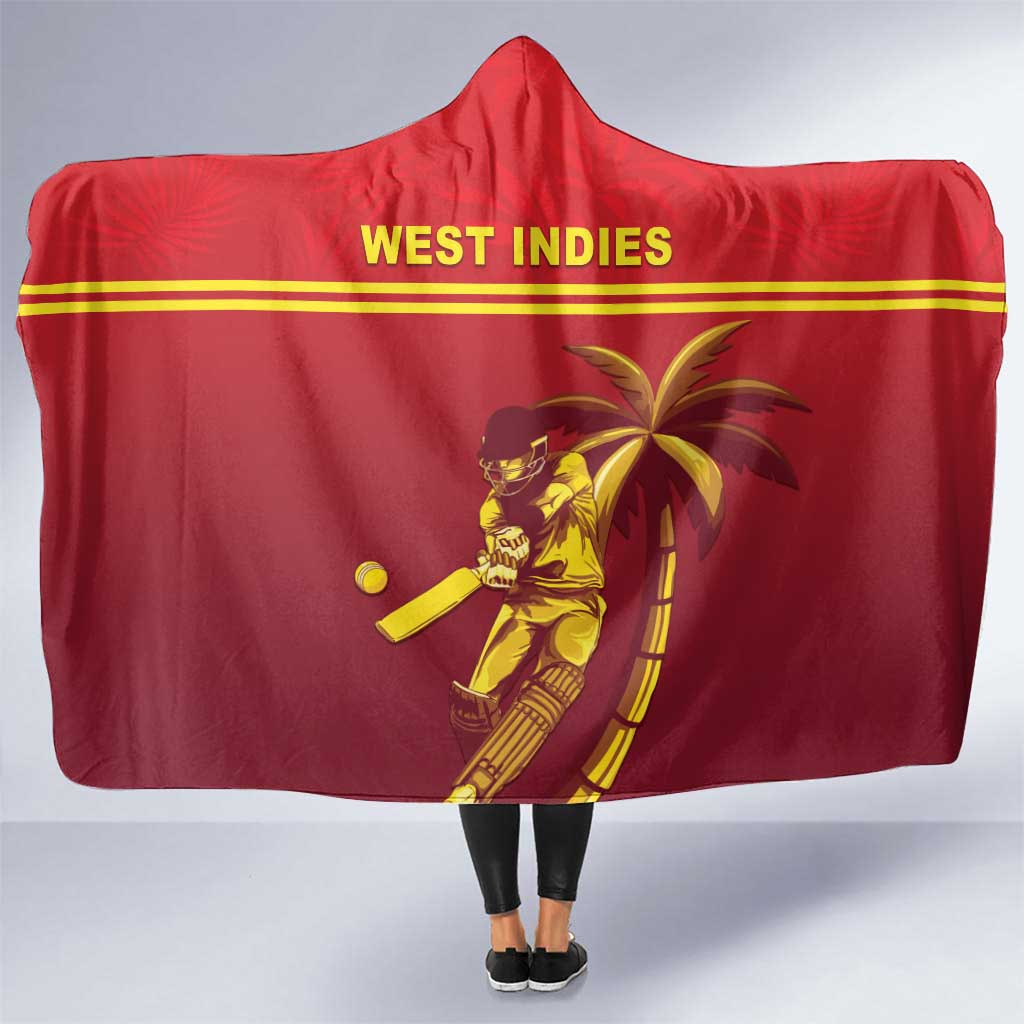 West Indies Cricket Hooded Blanket Vintage Style