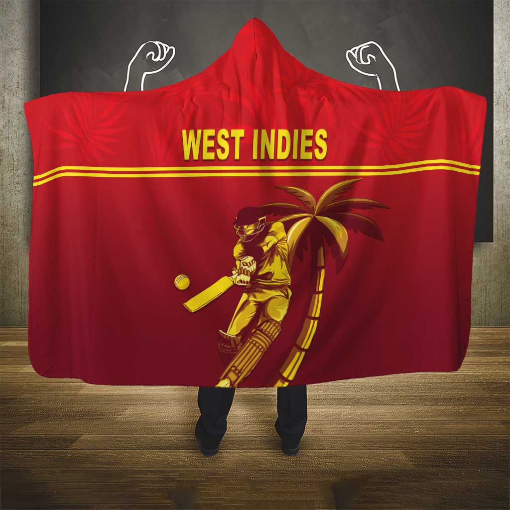 West Indies Cricket Hooded Blanket Vintage Style
