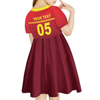 Custom West Indies Cricket Kid Short Sleeve Dress Vintage Style