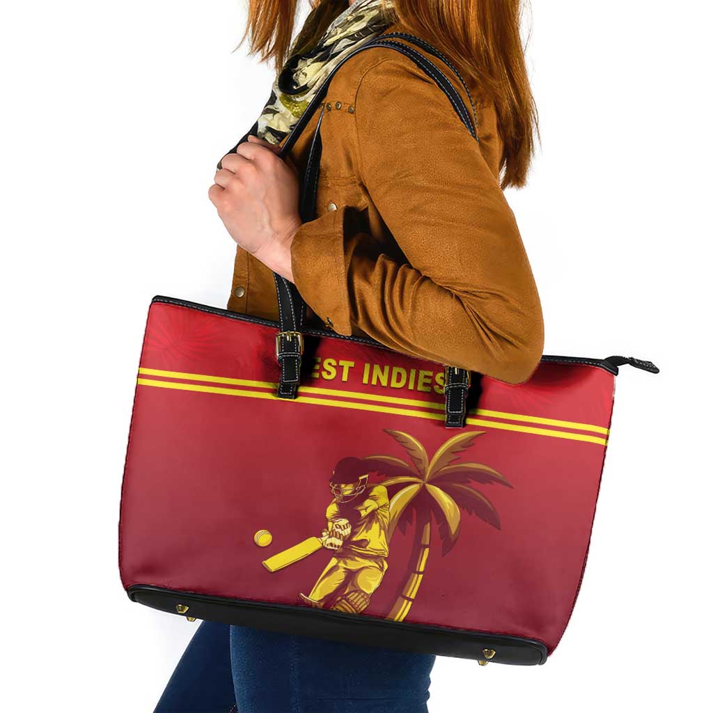 West Indies Cricket Leather Tote Bag Vintage Style
