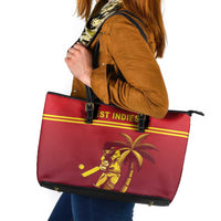 West Indies Cricket Leather Tote Bag Vintage Style
