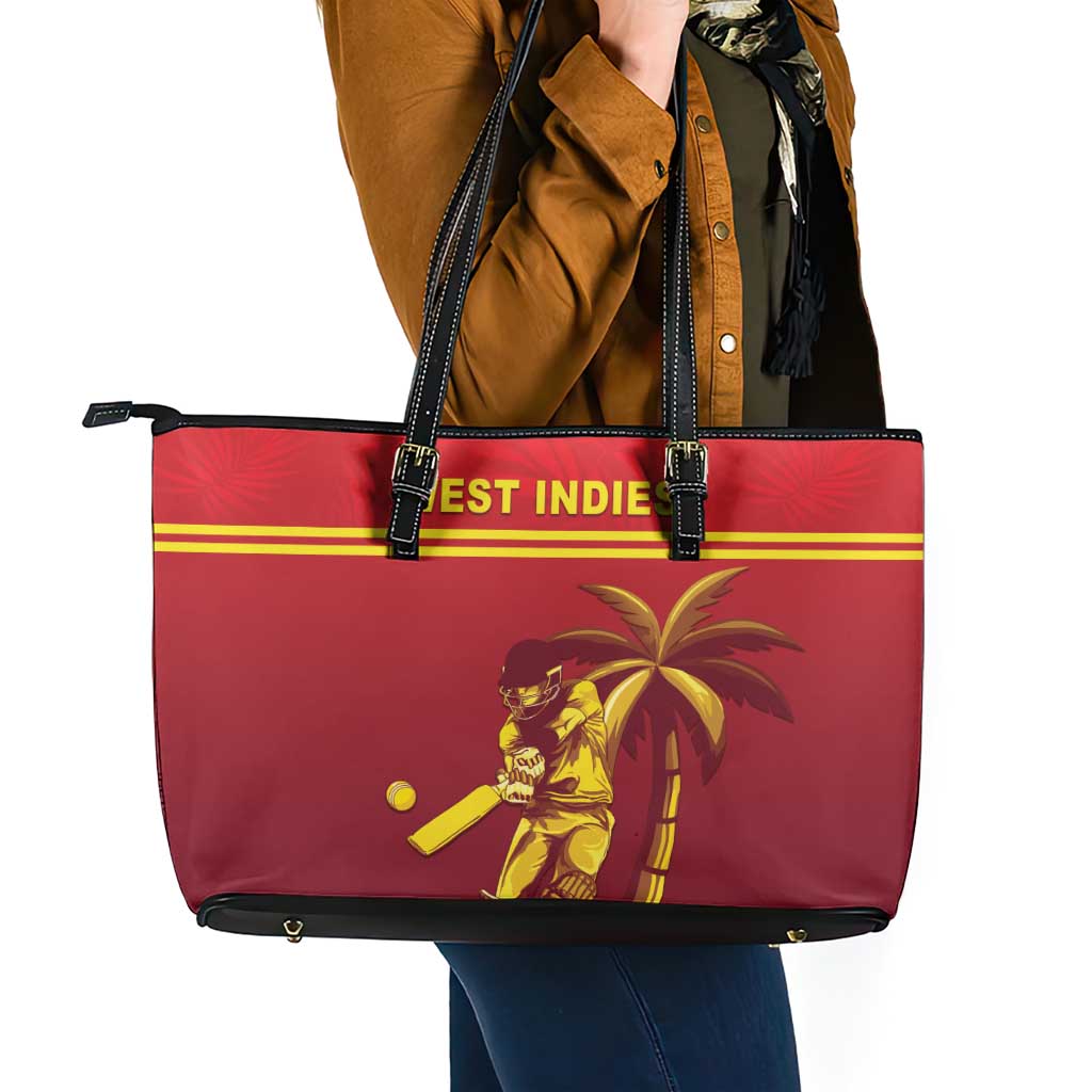 West Indies Cricket Leather Tote Bag Vintage Style