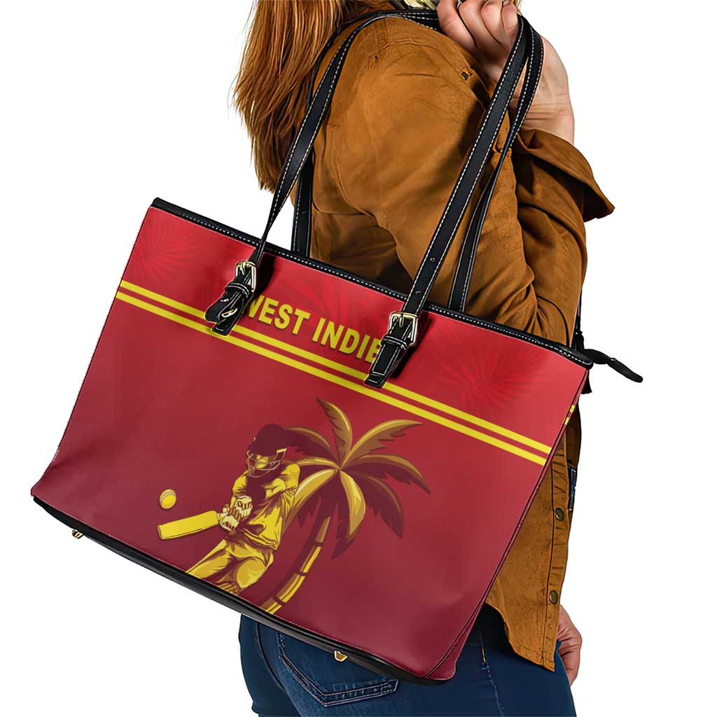 West Indies Cricket Leather Tote Bag Vintage Style