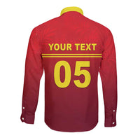 Custom West Indies Cricket Long Sleeve Button Shirt Vintage Style