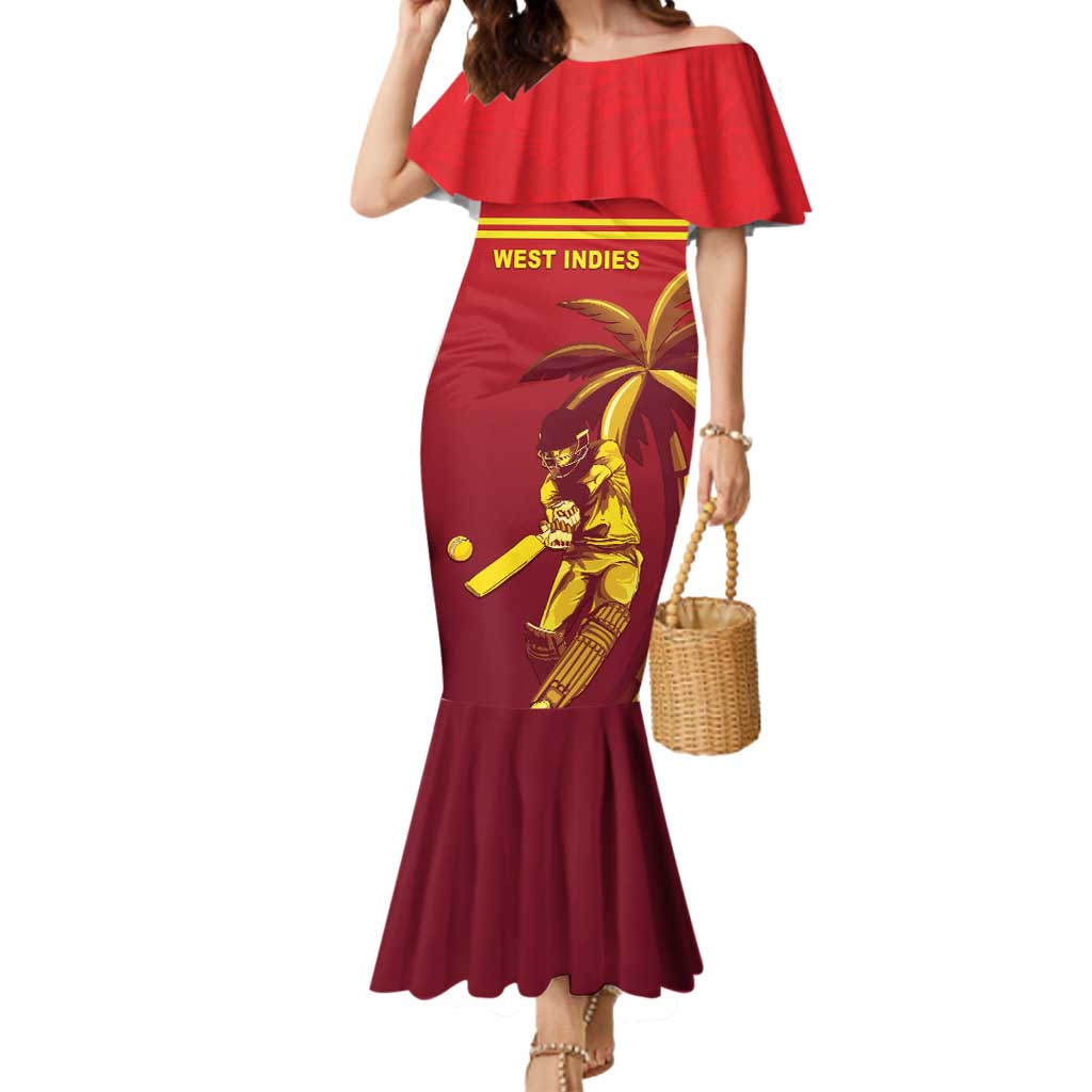 Custom West Indies Cricket Mermaid Dress Vintage Style